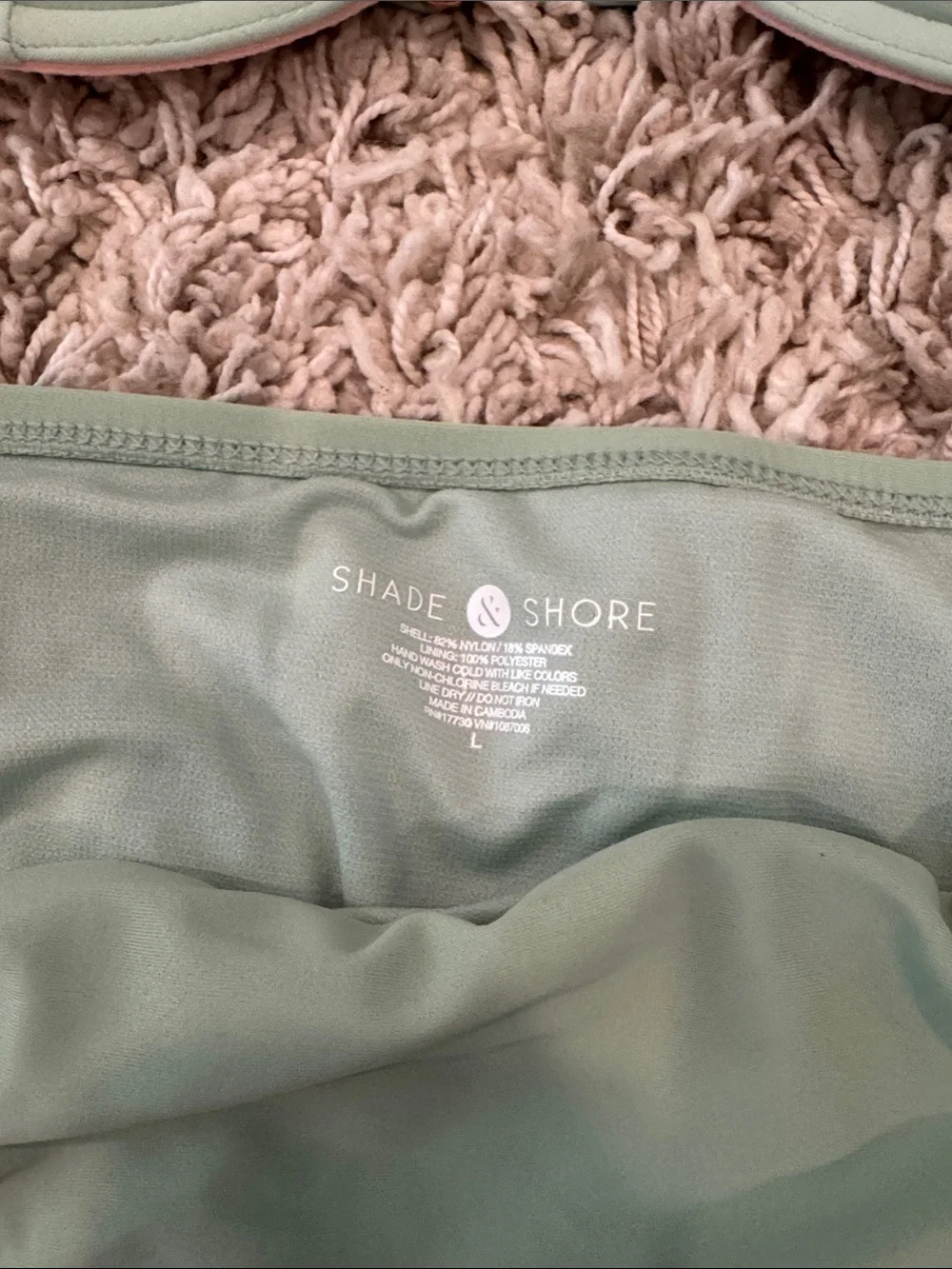NWT Shade & Shore Mint Green Tie-Strap Bikini Set